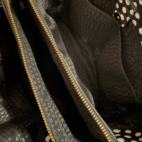 KATE SPADE Black And White Polka Dot Evangeline - Picture 5 of 6